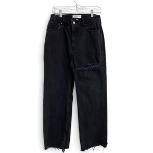 A&F The 90s Relaxed Black Jeans High Rise 28/6s